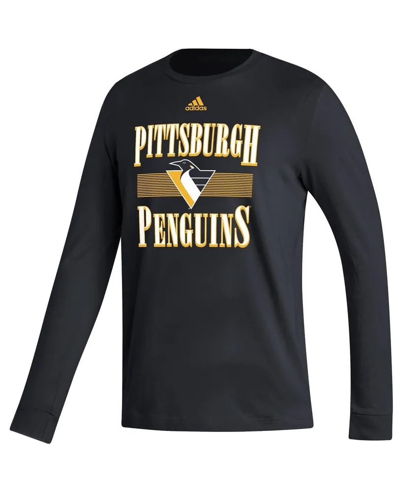 Men's adidas Black Pittsburgh Penguins Reverse Retro 2.0 Fresh Playmaker Long Sleeve T-shirt