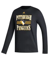 Men's adidas Black Pittsburgh Penguins Reverse Retro 2.0 Fresh Playmaker Long Sleeve T-shirt