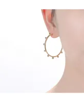 Rachel Glauber 14K Gold Plated Open Hoop Earrings