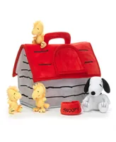 Lambs & Ivy Classic Snoopy Interactive Plush Doghouse with 5 Stuffed Animal Toys