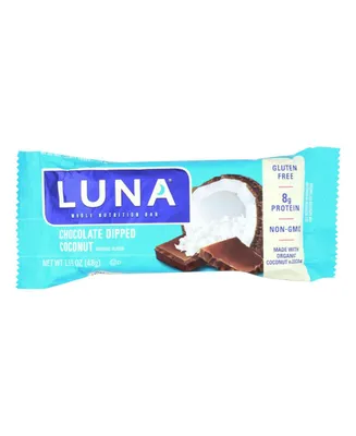 Clif Bar Luna Bar - Organic Chocolate Dipped Coconut - Case of 15