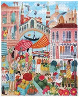 Eeboo Piece and Love Venice Open Market 1000 Piece Square Adult Jigsaw Puzzle