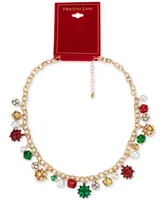 Holiday Lane Gold-Tone Garland Statement Necklace, 18" + 3" extender, Created for Macy's