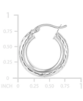 Giani Bernini Textured Tube Small Hoop Earrings, 20mm, Created for Macy's