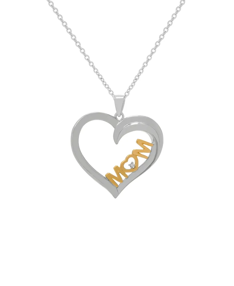 Macy's Diamond Accent Mom Heart Pendant