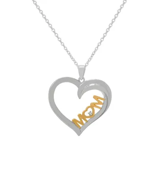 Macy's Diamond Accent Mom Heart Pendant