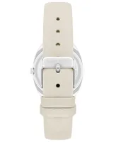 Anne Klein Women's Tan Genuine Leather with Two-Tone Alloy Watch, 38mm