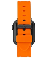 Vince Camuto Men's Orange Premium Silicone Band Compatible with 42/44/45/Ultra/Ultra 2 Apple Watch