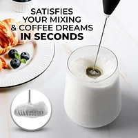 Handheld Milk Frother for Coffee with Upgraded Titanium Motor (No Stand)