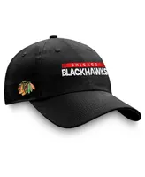 Men's Fanatics Black Chicago Blackhawks Authentic Pro Rink Adjustable Hat