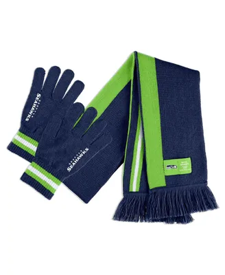 Women's Wear by Erin Andrews Seattle Seahawks Scarf and Glove Set