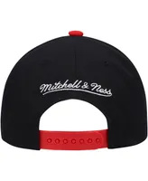 Big Boys Mitchell & Ness Black and Red Unlv Rebels Logo Bill Snapback Hat