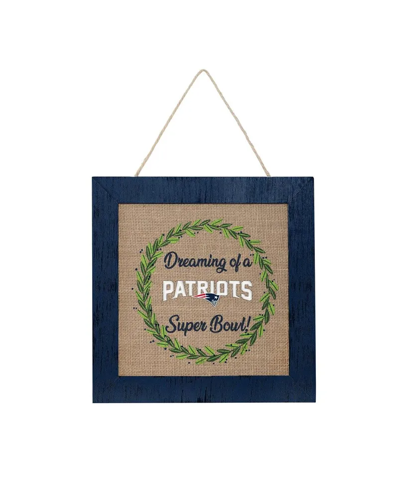 Foco New England Patriots 12'' Double-Sided Burlap Sign