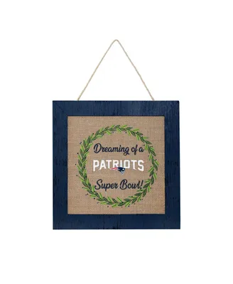 Foco New England Patriots 12'' Double-Sided Burlap Sign