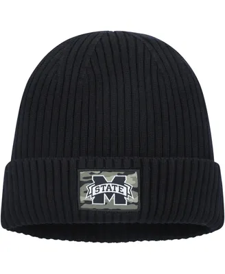 Men's adidas Black Mississippi State Bulldogs Military-Inspired Appreciation Cuffed Knit Hat