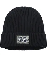 Men's adidas Black Mississippi State Bulldogs Military-Inspired Appreciation Cuffed Knit Hat