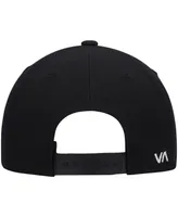 Big Boys Rvca Black Logo Twill Snapback Hat