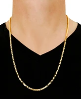 Large Rounded Box-Link 26" Chain Necklace (3.5mm) in 14k Gold