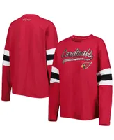 Women's Tommy Hilfiger Cardinal Arizona Cardinals Justine Long Sleeve Tunic T-shirt