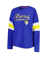 Women's Tommy Hilfiger Royal Los Angeles Rams Justine Long Sleeve Tunic T-shirt