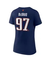 Women's Fanatics Connor McDavid Navy Edmonton Oilers Special Edition 2.0 Name and Number V-Neck T-shirt