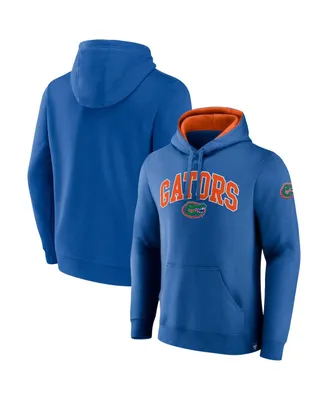 Men's Fanatics Royal Florida Gators Arch & Logo Tackle Twill Pullover Hoodie