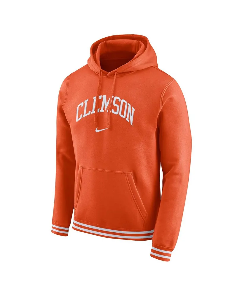 Men's Nike Orange Clemson Tigers Sketch Retro Pullover Hoodie