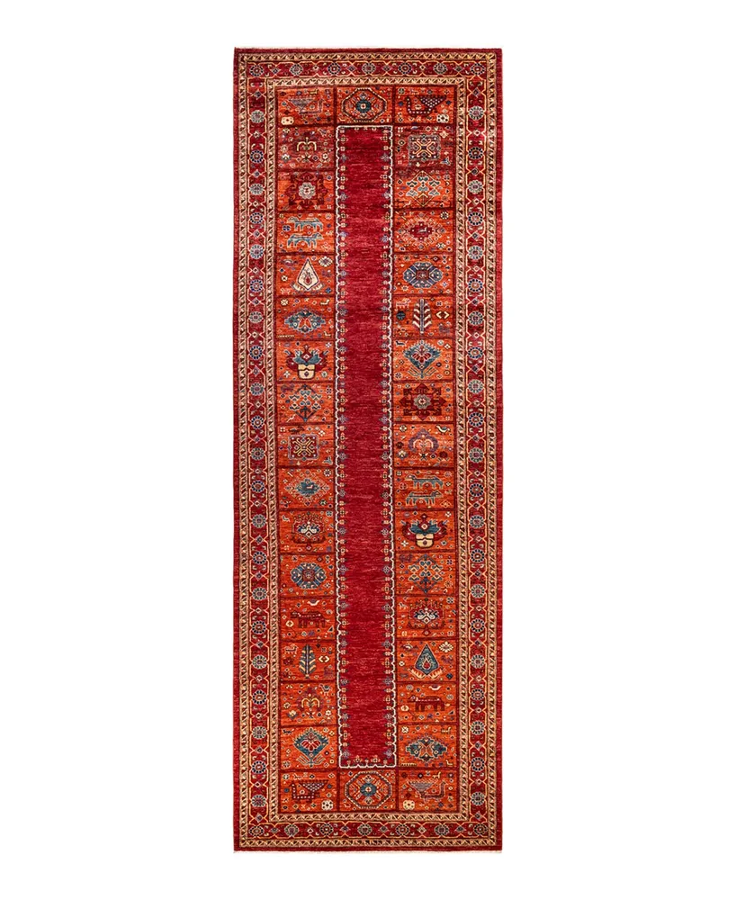 Adorn Hand Woven Rugs Serapi M1973 4'2" x 13'4" Runner Area Rug