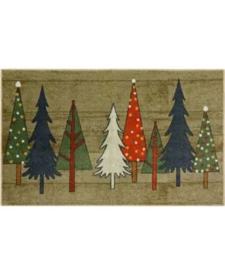 Mohawk Prismatic Wooden Holiday Trees Area Rug