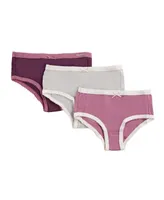 3 Pack Girl's Solid Cotton Briefs Toddler|Child