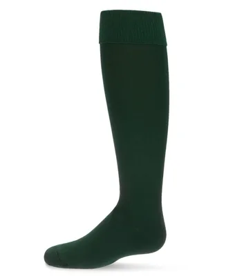 Girl's Cuffed Opaque Knee High Socks