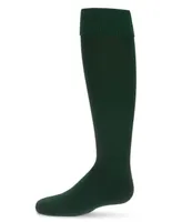 MeMoi Girls Cuffed Opaque Knee High Socks