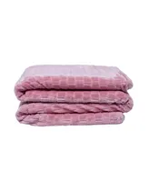 JoJo Modern Pets Family Textured Luxury Sherpa Pet Blankets (50" x 60") - Baby Pink