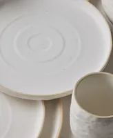 Stone by Mercer Project Shosai Stoneware 16 Pieces Dinnerware Set, Service for 4