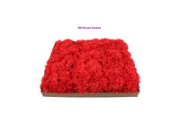 Elegant and Vibrant: 500 Bulk Red Silk Carnation Picks - Lifelike Artificial Flowers for Weddings, Crafts, and Decor