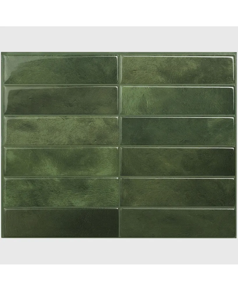 Smart Tiles Morocco Sefrou 4-piece 11-in x 9.25-in Green Peel and Stick  Vinyl Tile SM1231G-04-QG