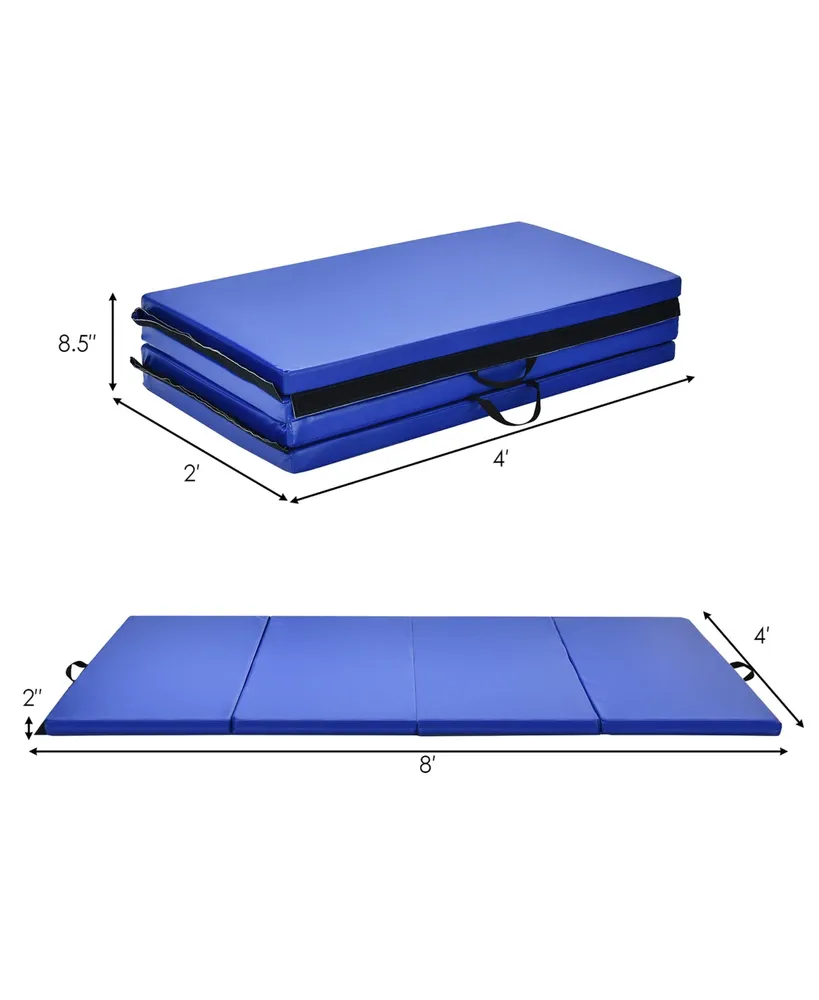 4' x 8' x 2'' Folding Gymnastics Mat Four Panels