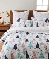 Levtex White Pine Printed Snowflake 2-Pc. Sham Set, European