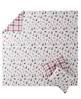 Levtex Meowy Christmas Reversible -Pc. Quilt Set