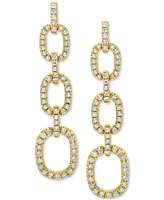 Diamond Pave Chain Link Drop Earrings (5/8 ct. t.w.) in 14k White or Yellow Gold