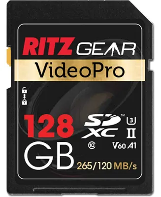Ritz Gear Extreme Performance Video Pro 128GB 4K 8K Ultra Hd Sd Card