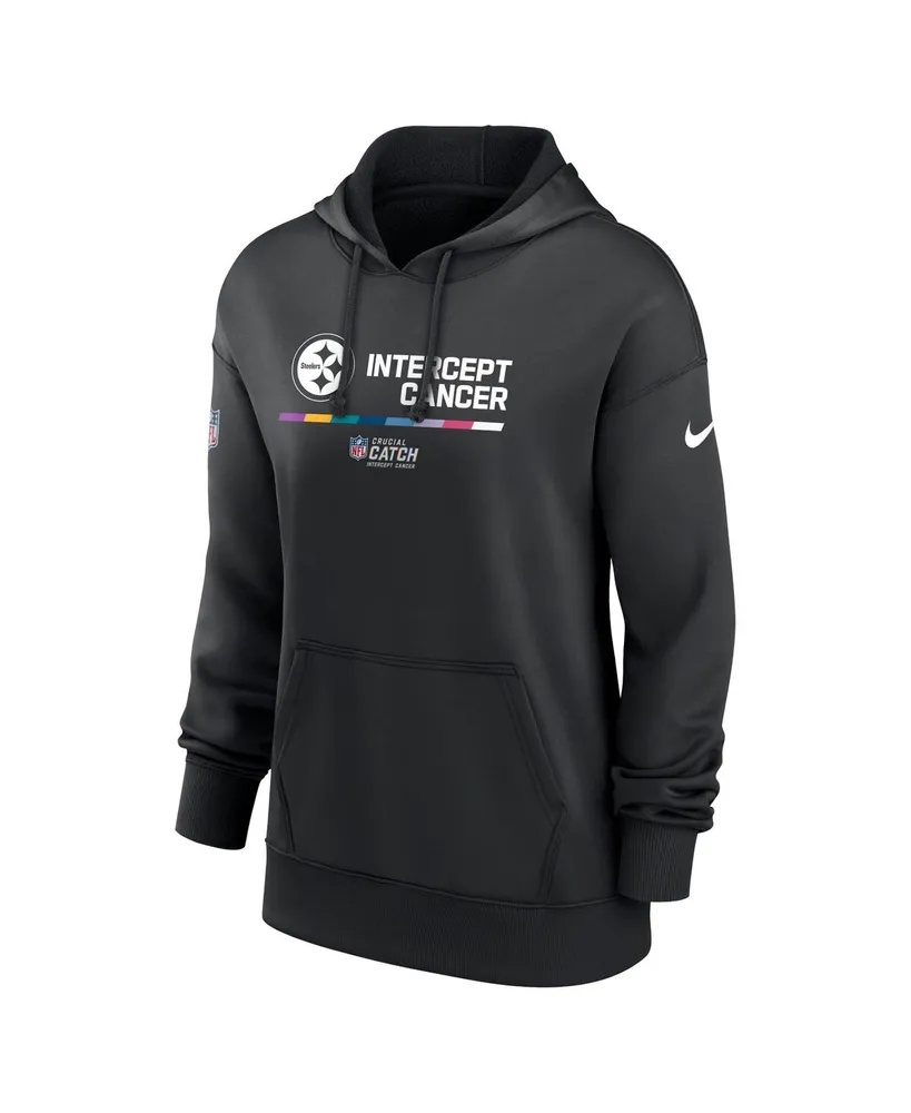 Women's Nike Black Pittsburgh Steelers 2022 Nfl Crucial Catch Therma Performance Pullover Hoodie