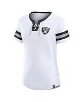 Women's Fanatics White Las Vegas Raiders Sunday Best Lace-Up T-shirt