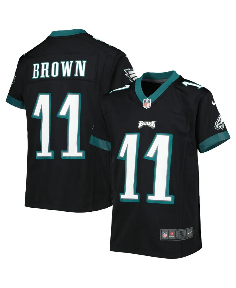 NFL Philadelphia Eagles Boys' Short Sleeve Brown Jersey - L