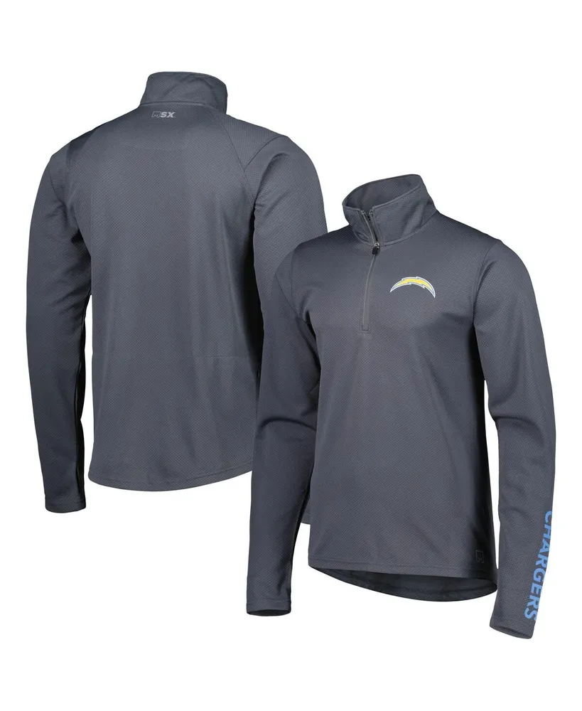 Men's Msx by Michael Strahan Charcoal Los Angeles Chargers Quarter-Zip Sweatshirt