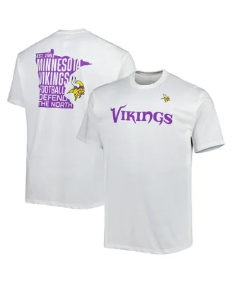 Men's Fanatics White Minnesota Vikings Big and Tall Hometown Collection Hot Shot T-shirt