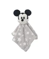 Lambs & Ivy Disney Baby Mickey Mouse Gray Stars Security Blanket/Lovey