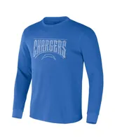 Men's Nfl x Darius Rucker Collection by Fanatics Powder Blue Los Angeles Chargers Long Sleeve Thermal T-shirt