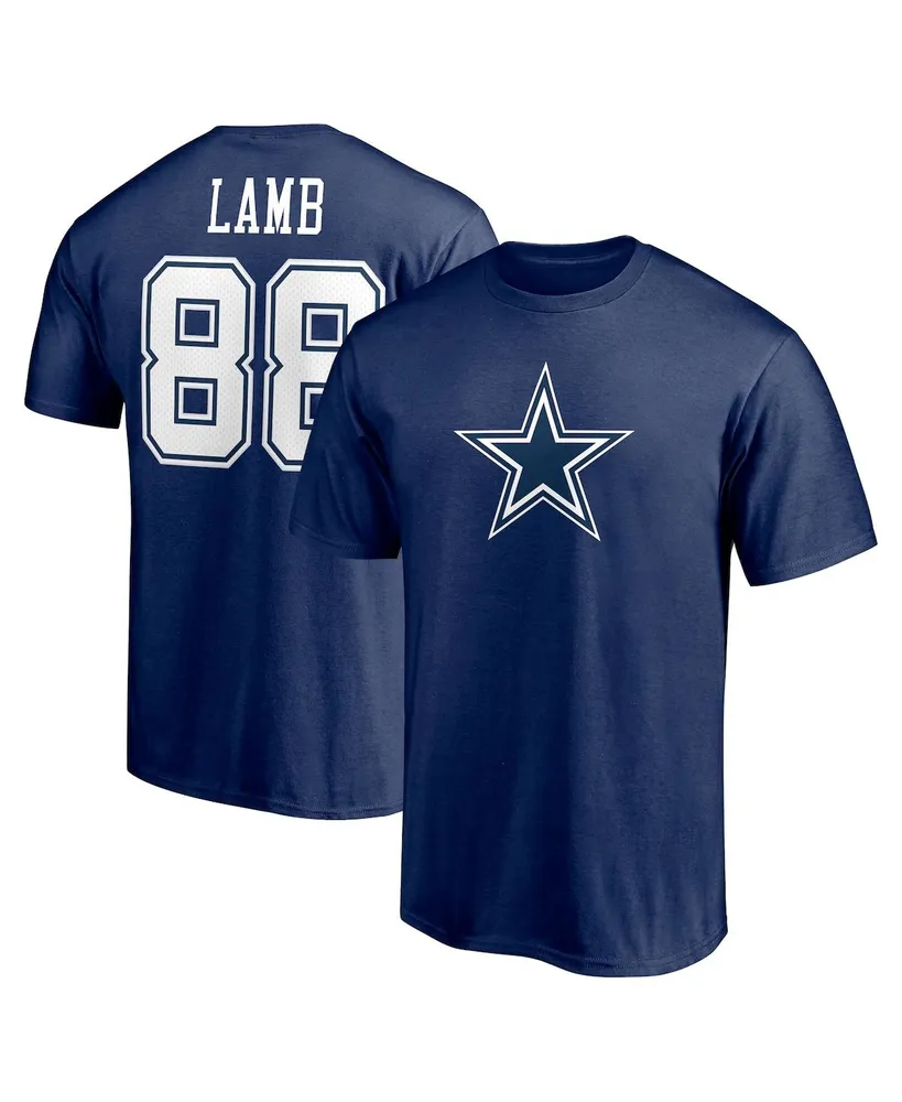 Women's Fanatics Branded CeeDee Lamb Navy Dallas Cowboys Plus Size Name & Number V-Neck T-Shirt