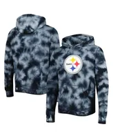 Men's New Era Black Pittsburgh Steelers Team Tie-Dye Pullover Hoodie